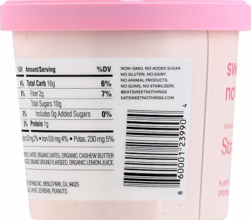 Sweet Nothings Spoonable Smoothie Plant Based Strawberry Frozen Snack Cups Perspective: left