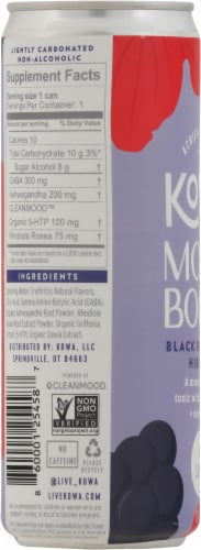 Kowa Zero Sugar Black Raspberry Hibiscus Energy Drink Can Perspective: left