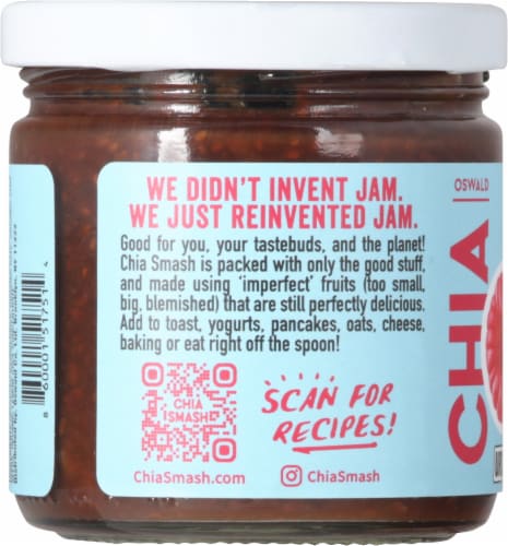 Chia Smash No Sugar Added Raspberry Jam Perspective: left