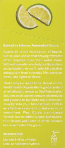 Cure® Lime Hydrating Electrolyte Mix Perspective: left