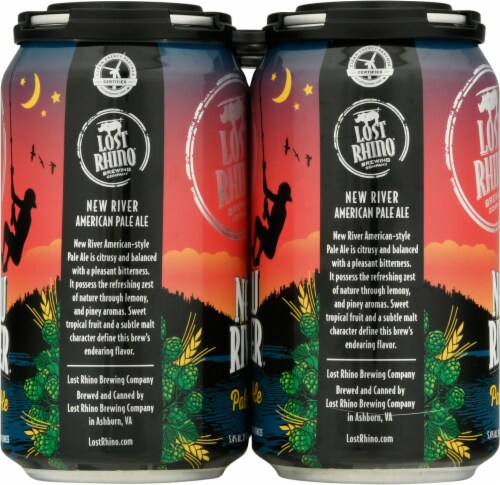 Lost Rhino Brewing Company New River Pale Ale Beer Perspective: left