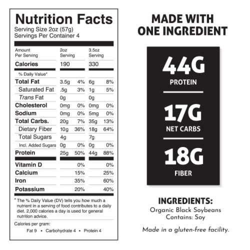 Organic Black Bean Spaghetti Pasta, Healthy Gluten Free Vegan Protein Noodles, 8 oz (6 Pack) Perspective: left