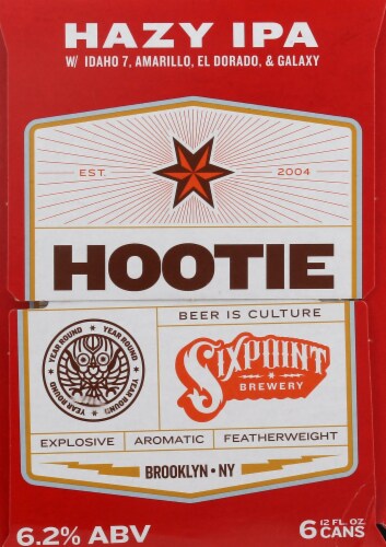 Sixpoint Brewery Hootie Hazy IPA Perspective: left