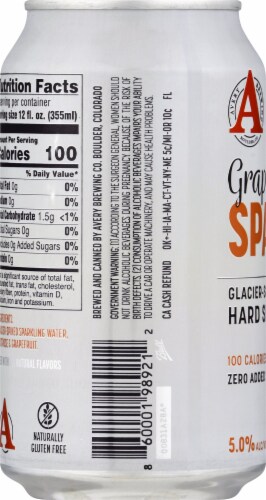 Avery Brewing Co. Grapefruit Sparkle Hard Seltzer Perspective: left