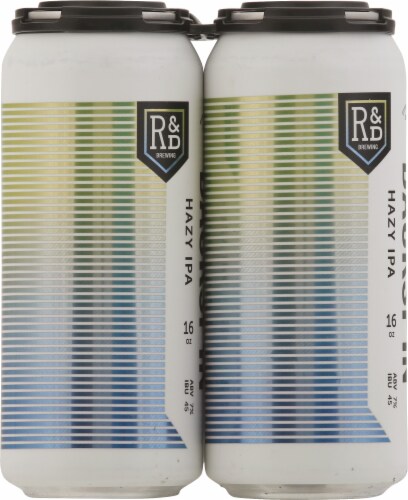 R&D Brewing Backspin Hazy IPA Perspective: left