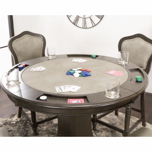 42.5 Round Counter Height Dining Chess and Poker Table Reversible