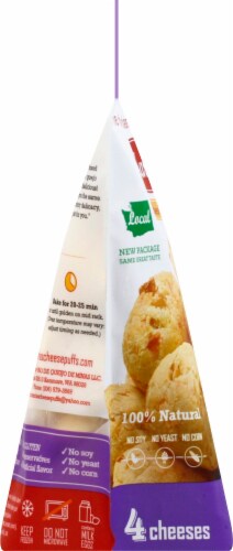 Maria’s Cheese Puffs Garlic Artisan Brazilian Cheese Bread Perspective: left