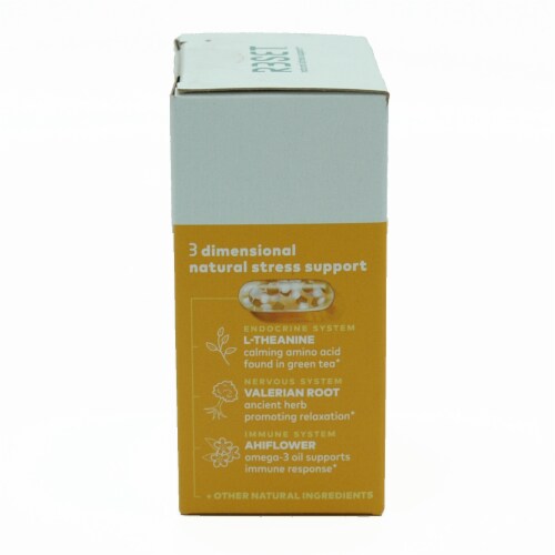 R3SET Calm Natural Stress Support Supplement Capsules Perspective: left