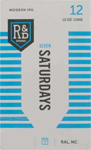 R&D Brewing Seven Saturdays Modern IPA Perspective: left