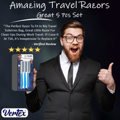 Beard Mustache Straight Edge Razor Mens Beards Shaping Tool Eyebrow Men Travel Mustaches 3Pc Perspective: left
