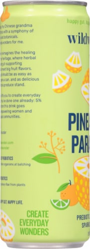 Wildwonder® Pineapple Paradise Prebiotic + Probiotic Sparkling Drink Perspective: left