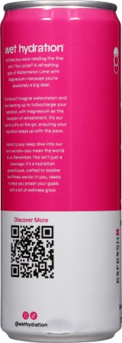 Wet Hydration® Watermelon Lime Electrolyte Beverage Perspective: left