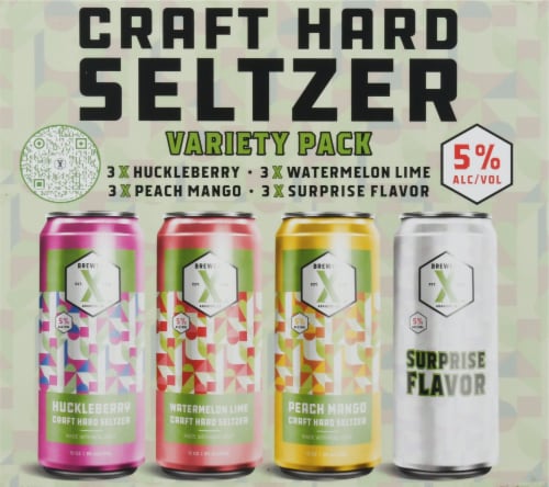 Brewery X Craft Hard Seltzer Variety Pack Perspective: left