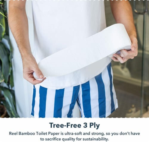 Reel® Premium Bamboo Toilet Paper Perspective: left