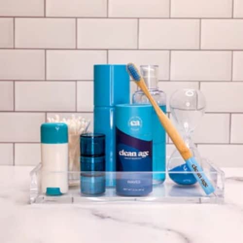Clean Age® Natural Deodorant Stick Waves Perspective: left