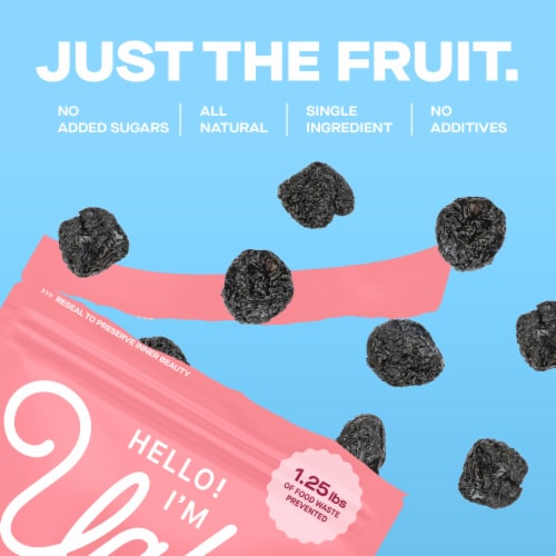 Hello! I'm Ugly® Whole Cherries Dried Fruit Perspective: left