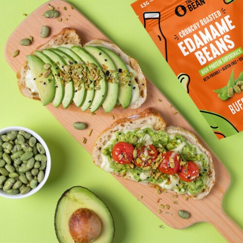Crunchy Roasted Edamame (Variety) - Healthy Snacks, Keto Protein Gluten-Free & Vegan (3 Pk) Perspective: left