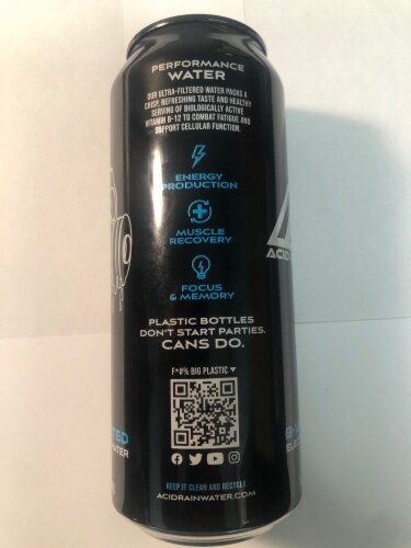 Acid Rain Water B-12 Injected Electrolyte Water Perspective: left