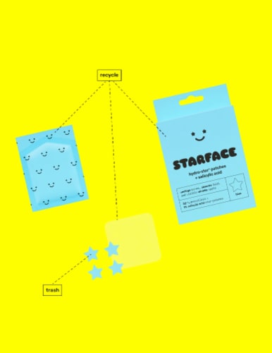 Starface Hydo Star + Salicylic Acid Pimple Patches Perspective: left