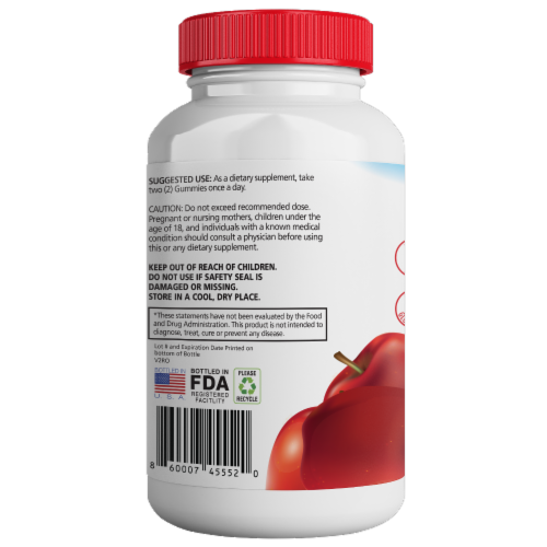 ThyVita Health Apple Cider Vinegar Gummies Perspective: left