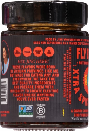 Fly By Jing Sichuan Extra Spicy Chili Crisp Perspective: left