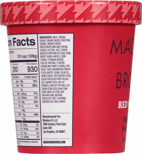 Madison Brown Red Velvet Ice Cream Pint Perspective: left