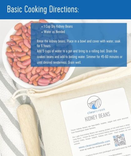 Clear Creek Bulk Kidney Beans, 25 LBS Perspective: left
