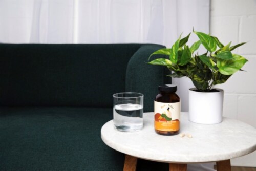 Peak and Valley Nourish My Brain Adaptogen Capsules Perspective: left