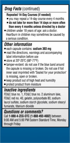 Zegerid OTC® Heartburn & Acid Reducer Tablets Perspective: left
