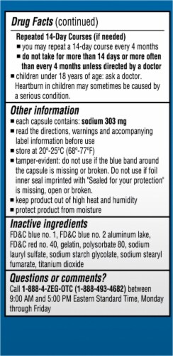 Zegerid OTC® Heartburn & Acid Reducer Tablets Perspective: left