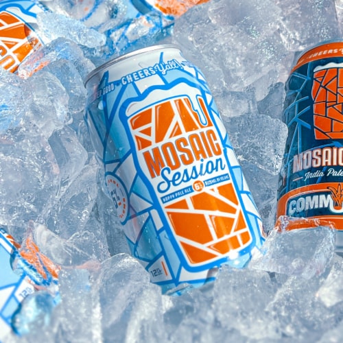 Community Beer Co. Mosaic Session Pale Ale Craft Beer Perspective: left