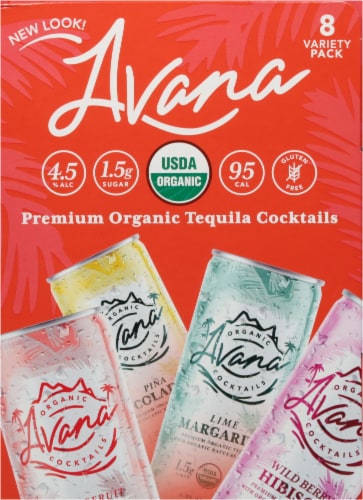 Avana Organic Tequila Cocktail Variety Pack Perspective: left
