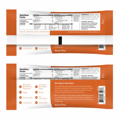 Earthside Farms Banana Bread Walnuts Candied Nuts Multipack Perspective: left