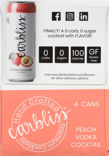 Carbliss® Peach Vodka Cocktail Perspective: left