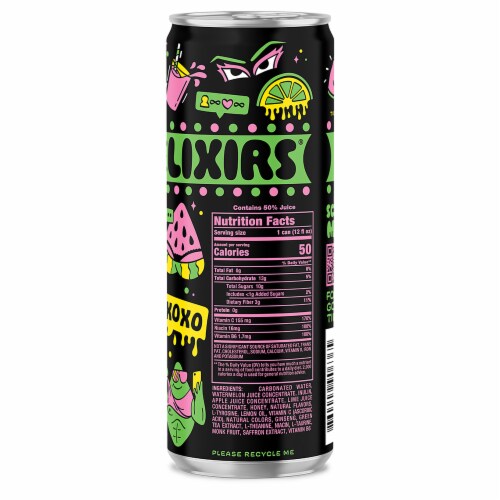 Illicit Elixirs Watermelon Lime Thirst Trap Sparkling Juice Drink Perspective: left