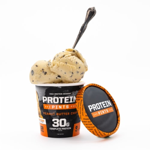 Protein Pints® Peanut Butter Chip Ice Cream Perspective: left