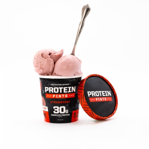 Protein Pints® Strawberry Frozen Dessert Perspective: left