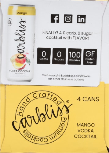Carbliss® Mango Vodka Cocktail Perspective: left