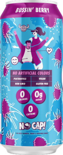 No Cap! Soda Pop Bussin' Berry Zeor Sugar Perspective: left