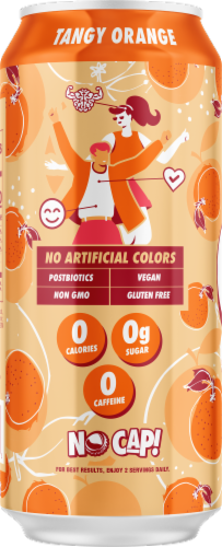 No Cap! Soda Pop Tangy Orange Zero Sugar Perspective: left
