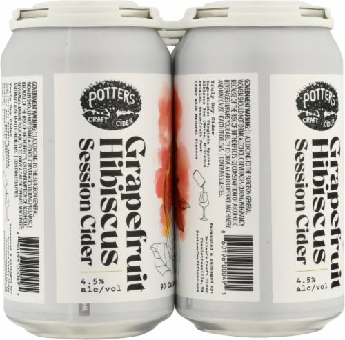 Potter's Grapefruit Hibiscus Session Cider Perspective: left