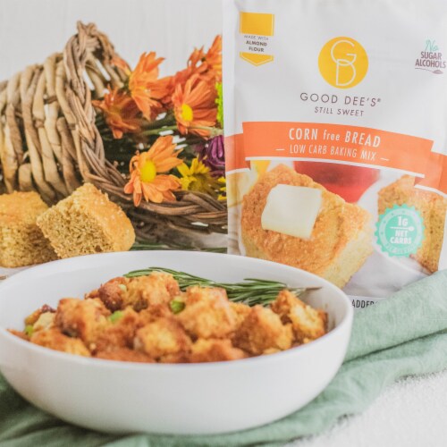 Corn Bread Baking Mix - Grain Free, Sugar Free, Gluten Free, Wheat Free, and Low Carb,7.5 Oz Perspective: left