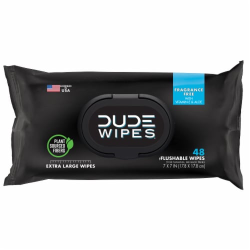 DUDE Wipes® XL Unscented Flushable Wipes Perspective: left