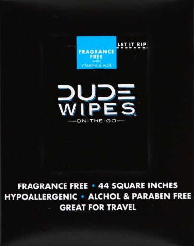 DUDE Wipes® Flushable Wipe Travel Packets Perspective: left