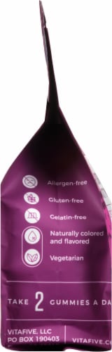 vitafive Elderberry for Immunity Gummies 60 Count Perspective: left