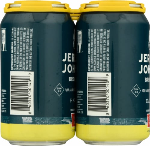 Jeremiah Johnson Brewing Co. Hazy IPA Beer Perspective: left