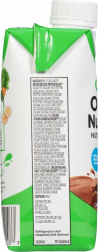 Orgain Organic Nutrition Creamy Chocolate Fudge Shake Perspective: left