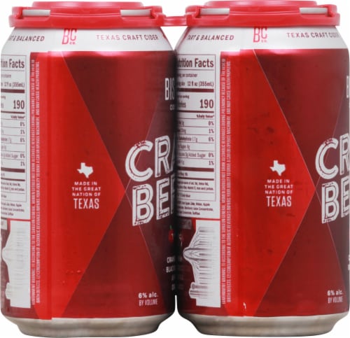 Bishop Cider Co. Crack Berry Texas Craft Cider Perspective: left