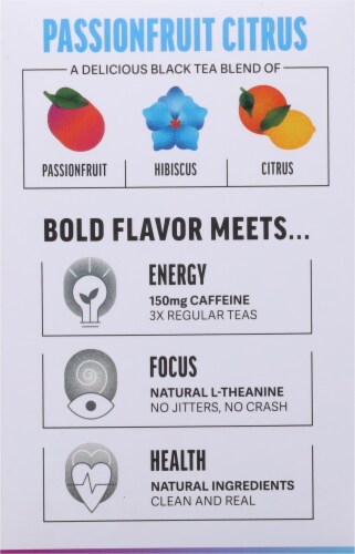 Zest™ Tea Energy Tea Blue Lady Black Tea Perspective: left