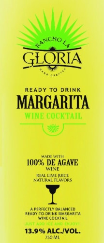 Rancho La Gloria Classic Lime Ready to Drink Margarita Perspective: left